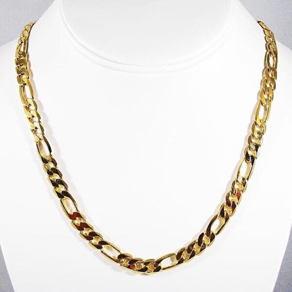 Angel N Daniel18-Inch Gold-Plated Men's Figaro Chain