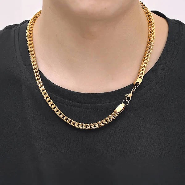 18-Inch Gold-Plated Men's Curb Chain