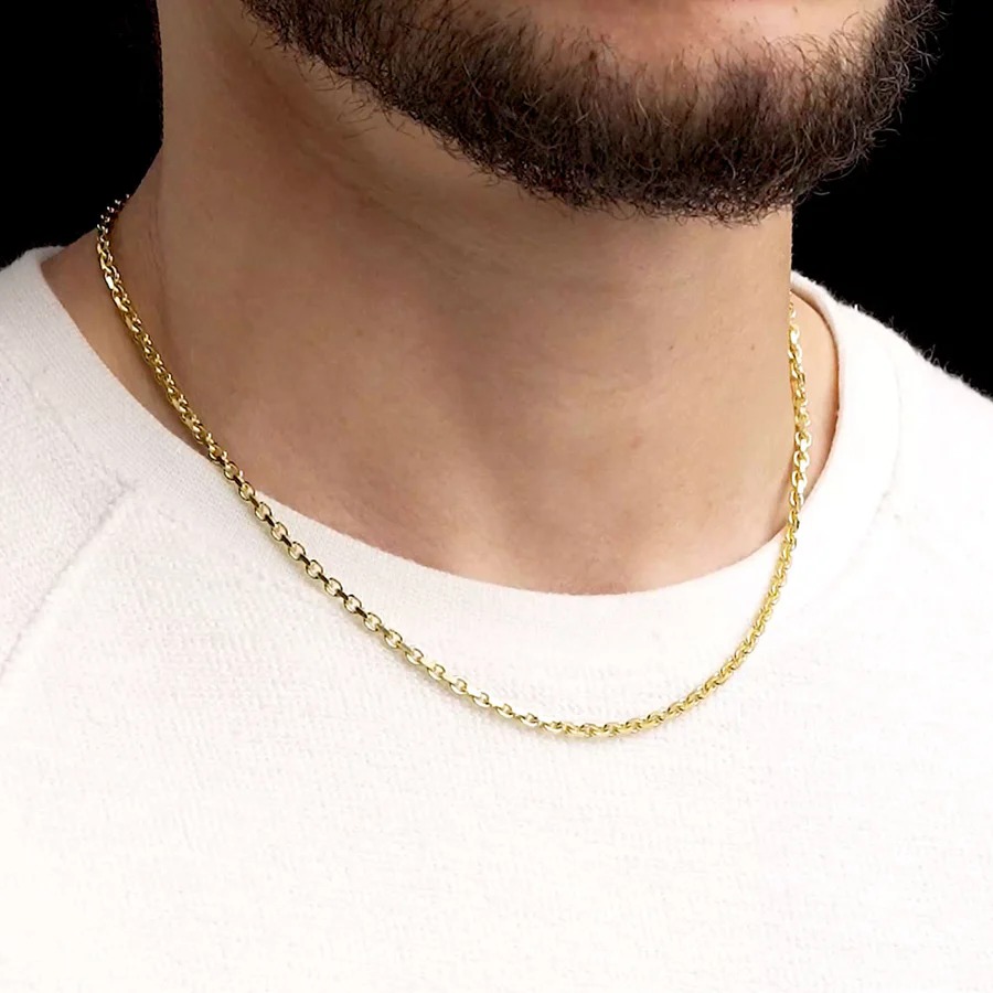 Angel N Daniel18-Inch Gold-Plated Men's Figaro Chain - Image 6