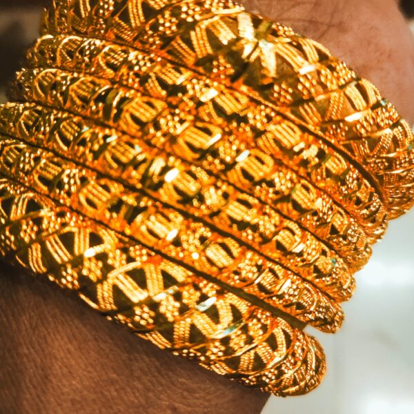 Traditional 1 Gram Gold Plated Bangles for Women – Intricate Ethnic Design