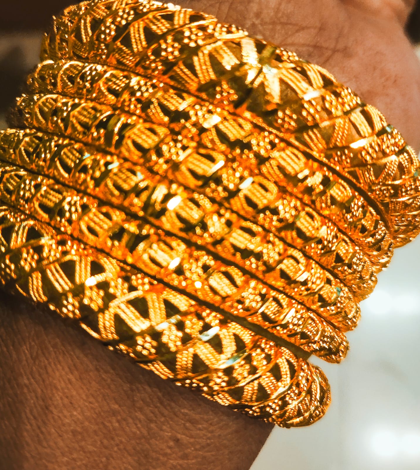 Traditional 1 Gram Gold Plated Bangles for Women – Intricate Ethnic Design