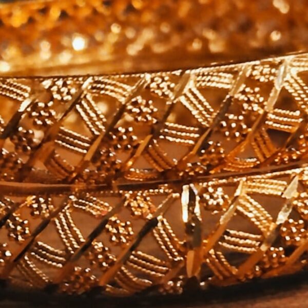 Traditional 1 gram Gold Plated Bangles for Women – Intricate Ethnic Design set of 2  Kada