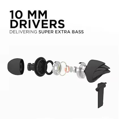 Bassheads 100 Wired Earphone with 10mm Dynamic Drivers, Stylish Hawk-inspired Design, Super Extra Bass - Image 4