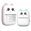 Mini HD Portable Printer Sticker Label Bluetooth Pocket Thermal Printer With Rolls Paper For Student Note Inkless Printing